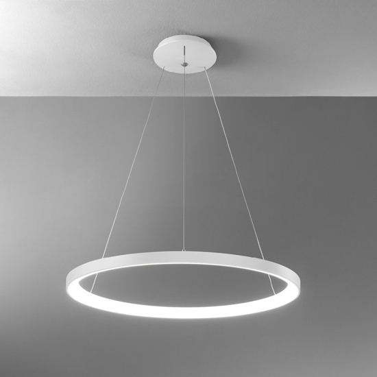 Vivida lampadario lifering-r rotondo bianco led 80w 3000k 4000k