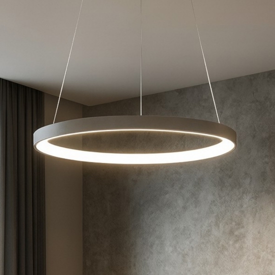 Lampadario moderno vivida  lifering-r titanio led 60w 3000k 4000k rotondo