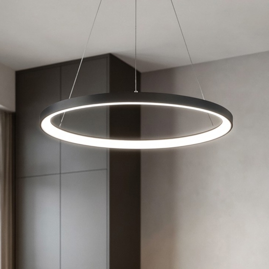 Vivida lifering bronzo lampadario moderno led 80w 3000k 4000k rotondo