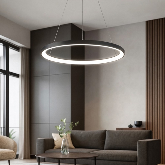 Vivida lifering bronzo lampadario moderno led 80w 3000k 4000k rotondo