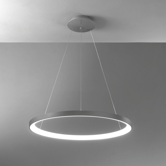 Lampadario led 80w 3000k 4000k vivida  lifering-r titanio rotondo