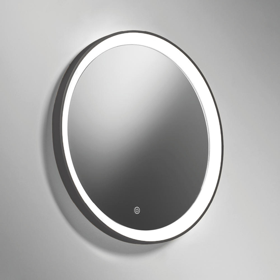 Specchio ovale vivida lifering bronzo led touch 25w 3000k