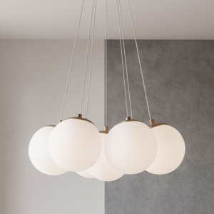 Vivida pearl lampadario oro rosa sfere di vetro per soggiorno