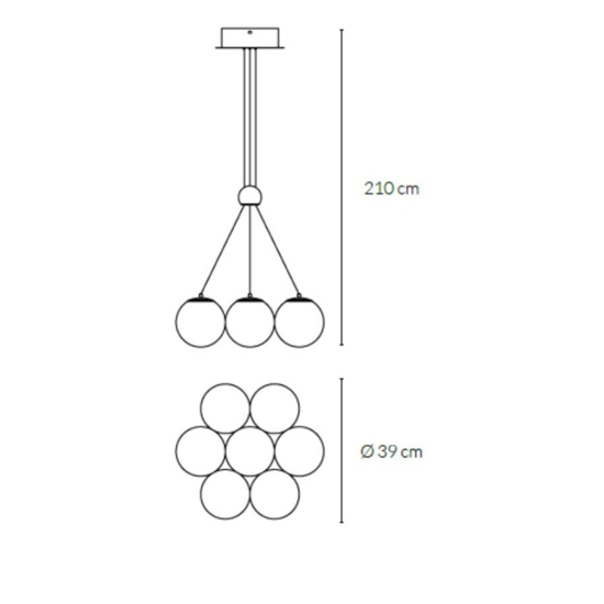 Vivida pearl lampadario oro rosa sfere di vetro per soggiorno