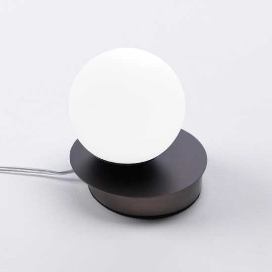 Abat-jour da comodino vivida pearl bronzo vetro bianco led 4w 3000k