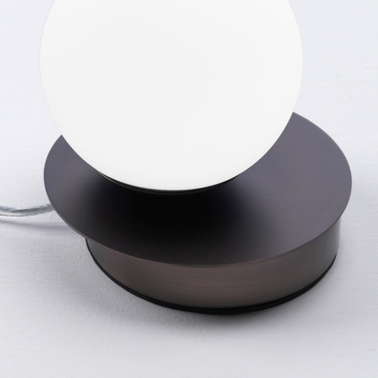 Abat-jour da comodino vivida pearl bronzo vetro bianco led 4w 3000k