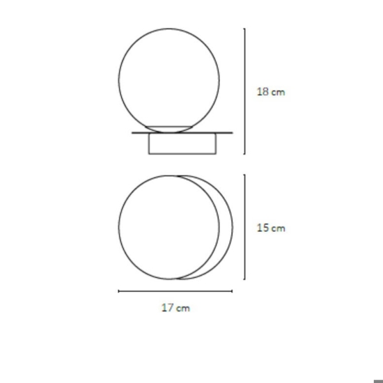 Vivida pearl abat-jour lampada bronzo led 8w 3000k per camera da letto