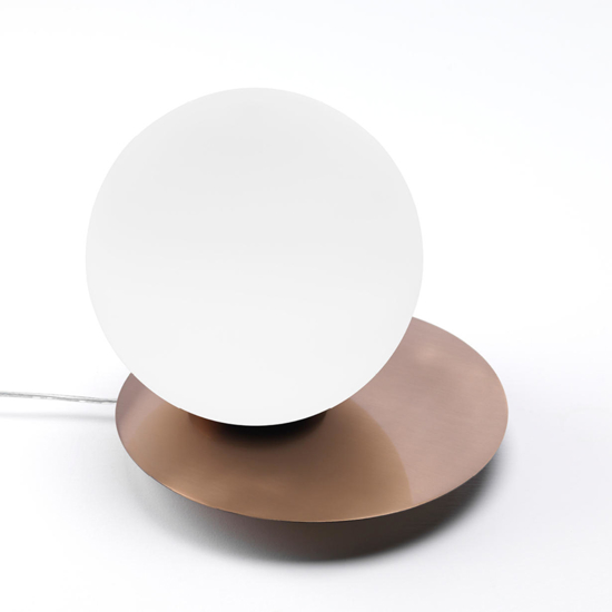 Vivida pearl abat-jour da comodino moderna oro rosa led 12w 3000k