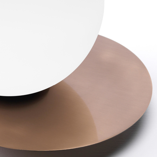 Vivida pearl abat-jour da comodino moderna oro rosa led 12w 3000k
