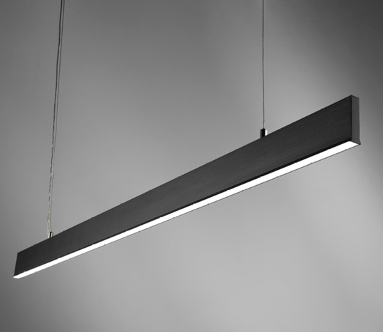 Lampadario moderno vivida segmento 105 cmbronzo per ufficio led 36w cct 2700k 3000k 4000k