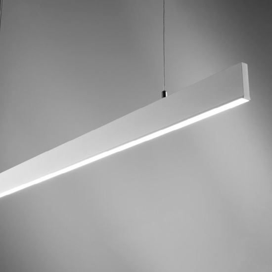 Lampadario orizzontale da cucina bianco led 36w vivida segmento