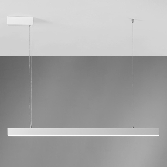 Lampadario orizzontale da cucina bianco led 36w vivida segmento