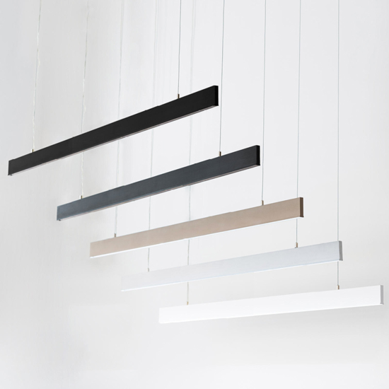 Lampadario orizzontale da cucina bianco led 36w vivida segmento
