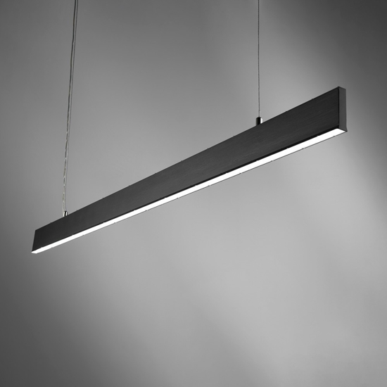 Vivida segmento nero lampadario per soggiorno moderna nero led 36w cct