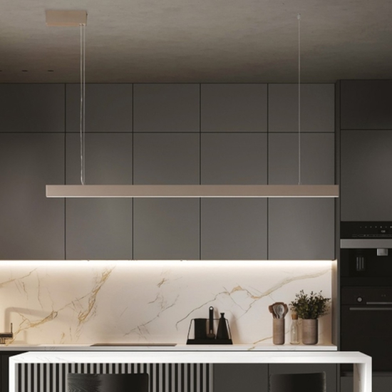 Lampadario vivida sabbia segmento led 36w per cucina