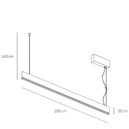 Lampadario vivida sabbia segmento led 36w per cucina