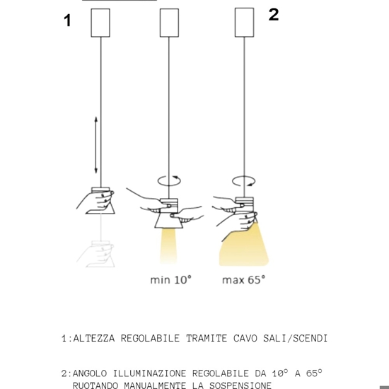 Lampada sospensione vivida cloche grigio led 6w 3000k