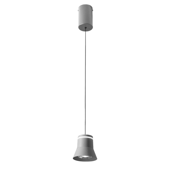 Lampada sospensione vivida cloche grigio led 6w 3000k