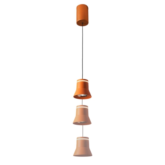 Lampada a sospensione arancione led 3000k vivida cloche