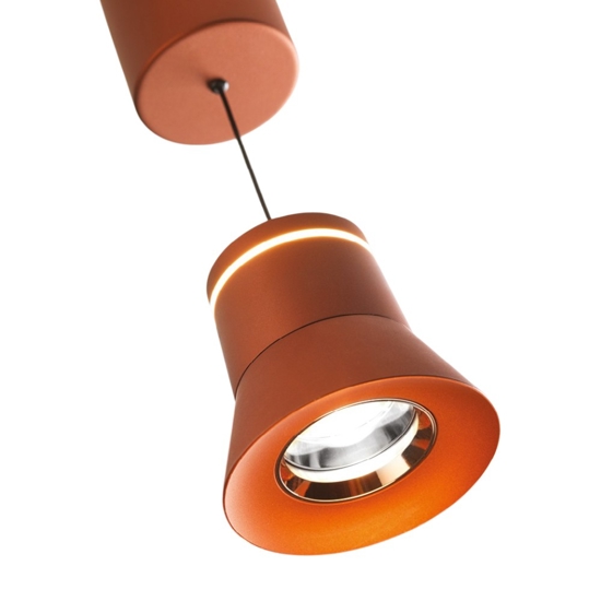 Lampada a sospensione arancione led 3000k vivida cloche
