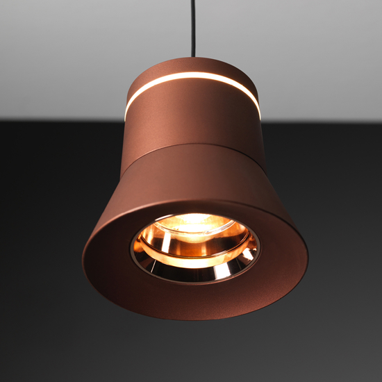 Vivida cloche lampada a sospensione caffe led 6w 3000k