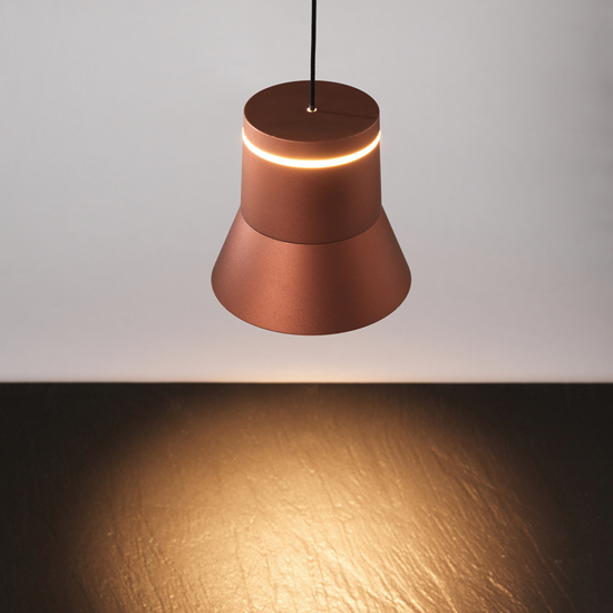 Vivida cloche lampada a sospensione caffe led 6w 3000k