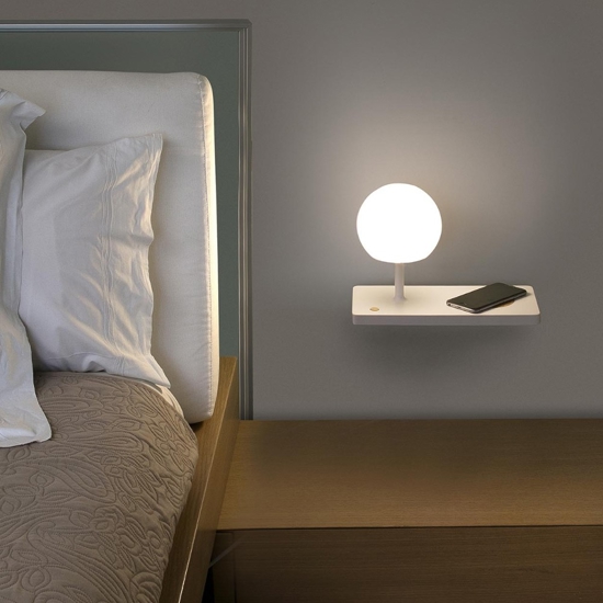 Applique sinistro comodino per camera da letto usb caricatore wireless