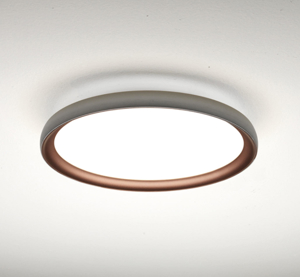 Plafoniera per cucina 36w 3000k 4000k rotondo rame e argento vivida atena