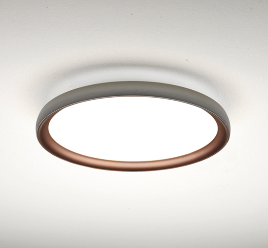 Plafoniera per cucina 36w 3000k 4000k rotondo rame e argento vivida atena