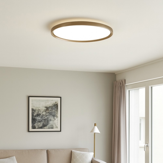 Vivida plafoniera atena rotonda sabbia led 55w 3000k 4000k da cucina