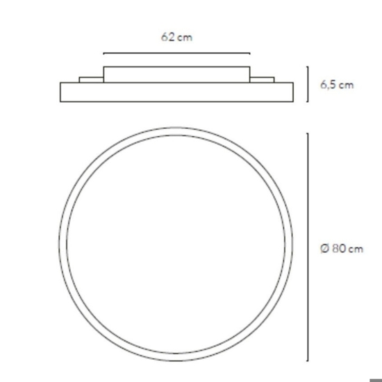 Plafoniera led 84w 3000k 4000k bianca atena vivida