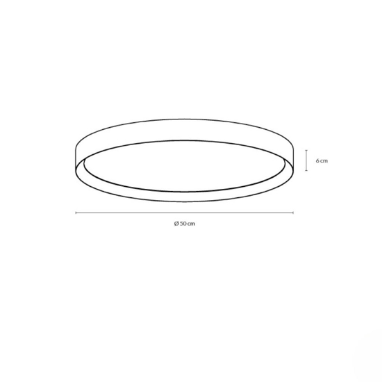 Vivida hera plafoniera moderna 50cm titanio led 40w cct dimmerabile
