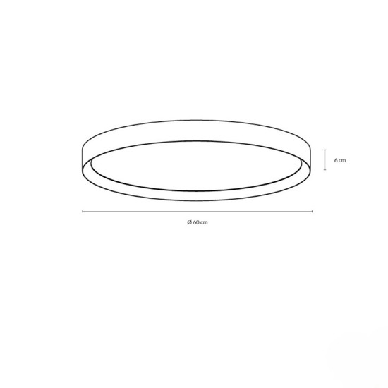 Plafoniera moderna bianca led 50w cct dimmerabile 60 cm vivida hera