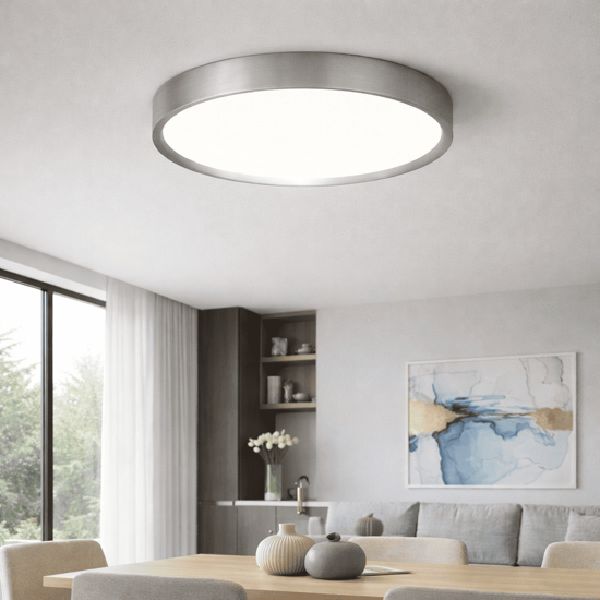 Hera vivida plafoniera rotonda titanio led 50w cct 60 cm