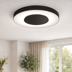 Plafoniera moderna led 24w 3000k 4000k aurea vivida nera