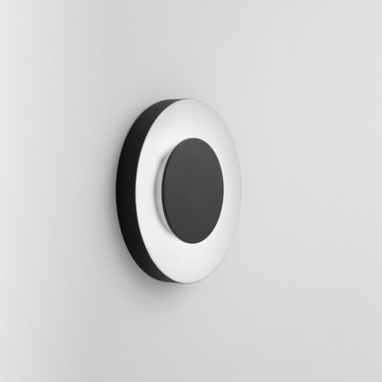 Plafoniera moderna led 24w 3000k 4000k aurea vivida nera