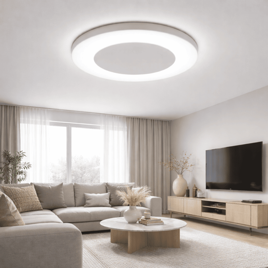 Vivida arura plafoniera moderna led 38w cct 60cm bianca