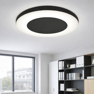 Vivida aurea plafoniera tonda nera led 38w cct 60cm per ufficio
