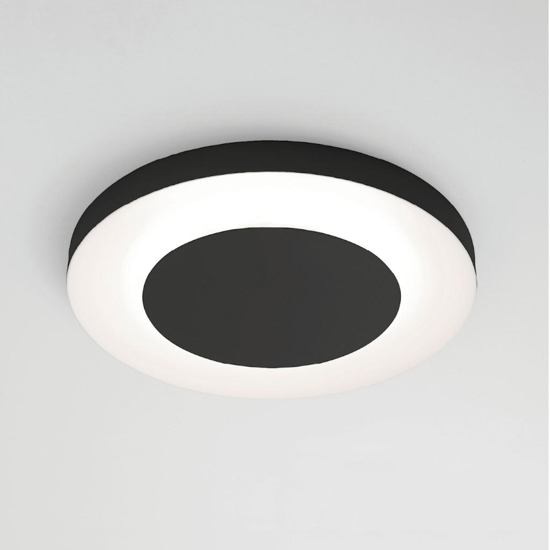 Vivida aurea plafoniera tonda nera led 38w cct 60cm per ufficio