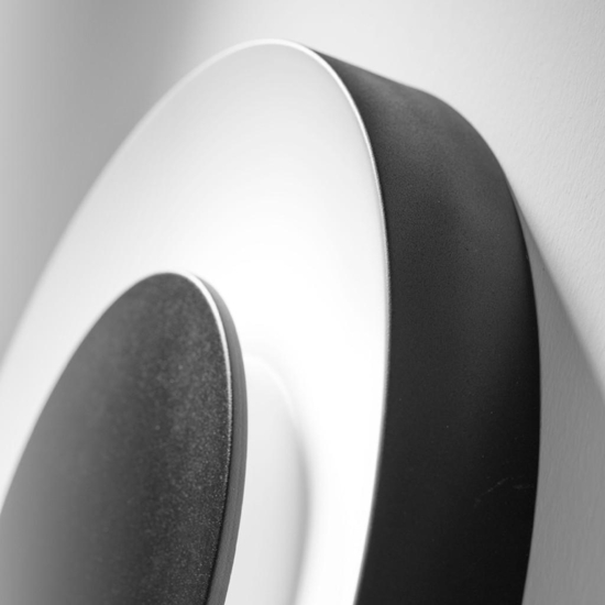 Vivida aurea plafoniera tonda nera led 38w cct 60cm per ufficio