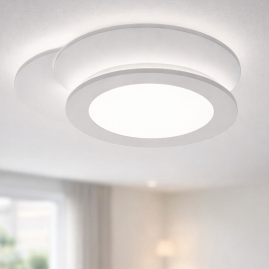 Vivida trinity plafoniera moderna led cct dimmerabile con telecomando