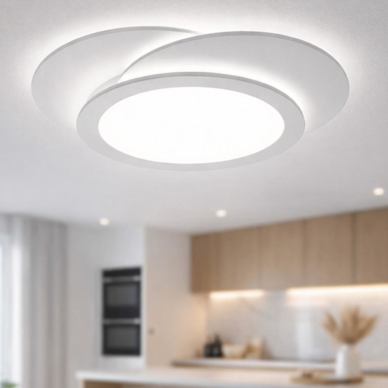 Plafoniera moderna led cct dimmerabile 79 cm vivida trinity