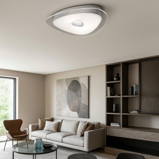Geko pl2 ideal lux plafoniera moderna sagomata vetro bianco trasparente