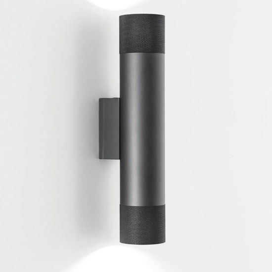 Applique da parete doppio fascio gu10 antracite vivida enigma