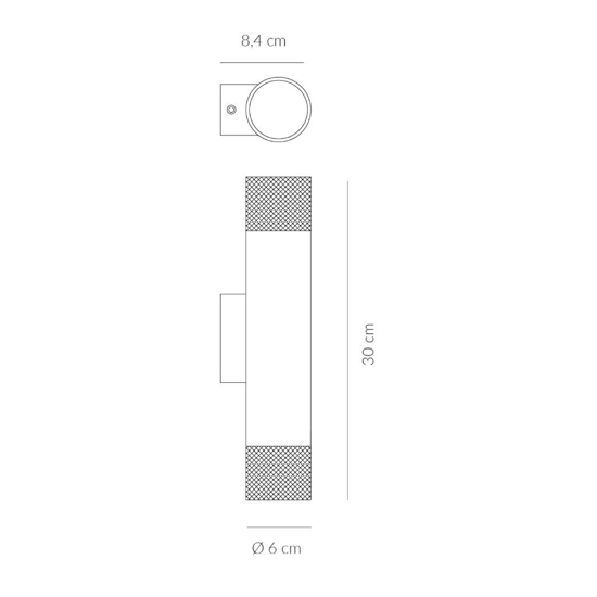 Applique da parete doppio fascio gu10 antracite vivida enigma