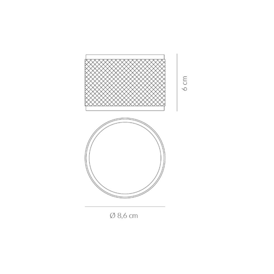 Enigma viviva faretto da soffitto antracite moderno h6cm