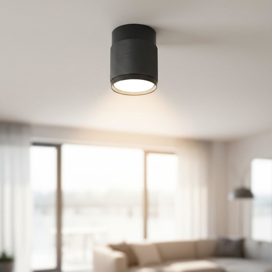 Faretto da soffitto cilindro antracite vivida enigma h11cm