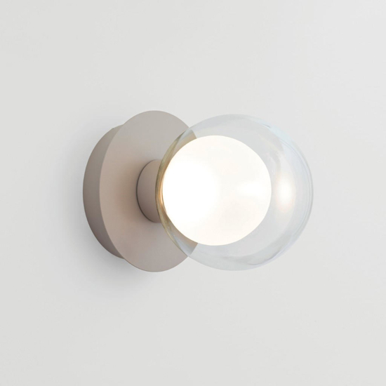 Vivida essence applique da parete champagne sfera vetro led 8w 3000k
