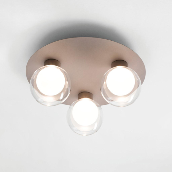 Vivida essence plafoniera 3 luci champagne led 3000k