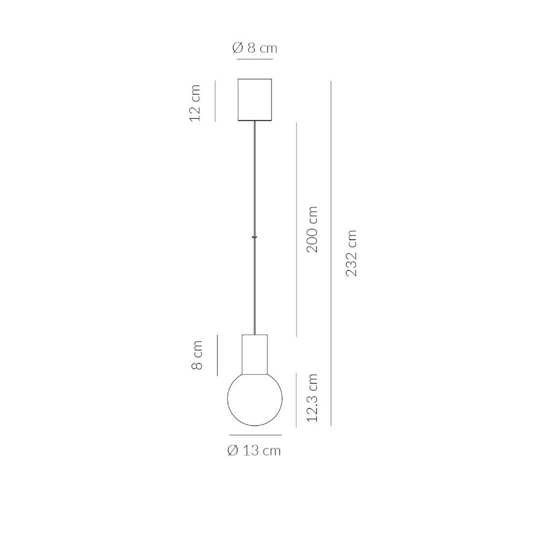 Vivida essence lampada a sopensione per isola cucina sfera vetro led 3000k
